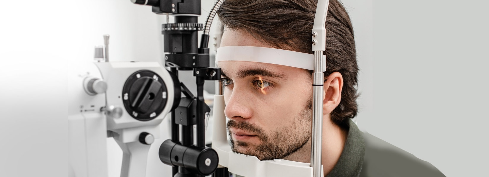 young man during eye exam in Colorado Springs